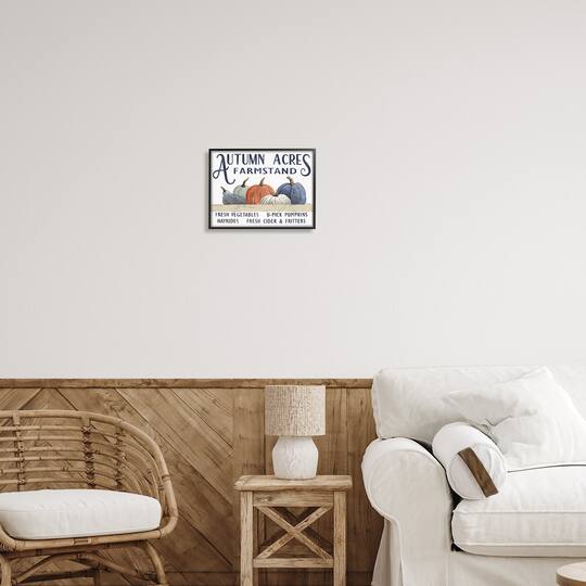 Stupell Industries Autumn Acres Farmstand Framed Giclée Wall Art